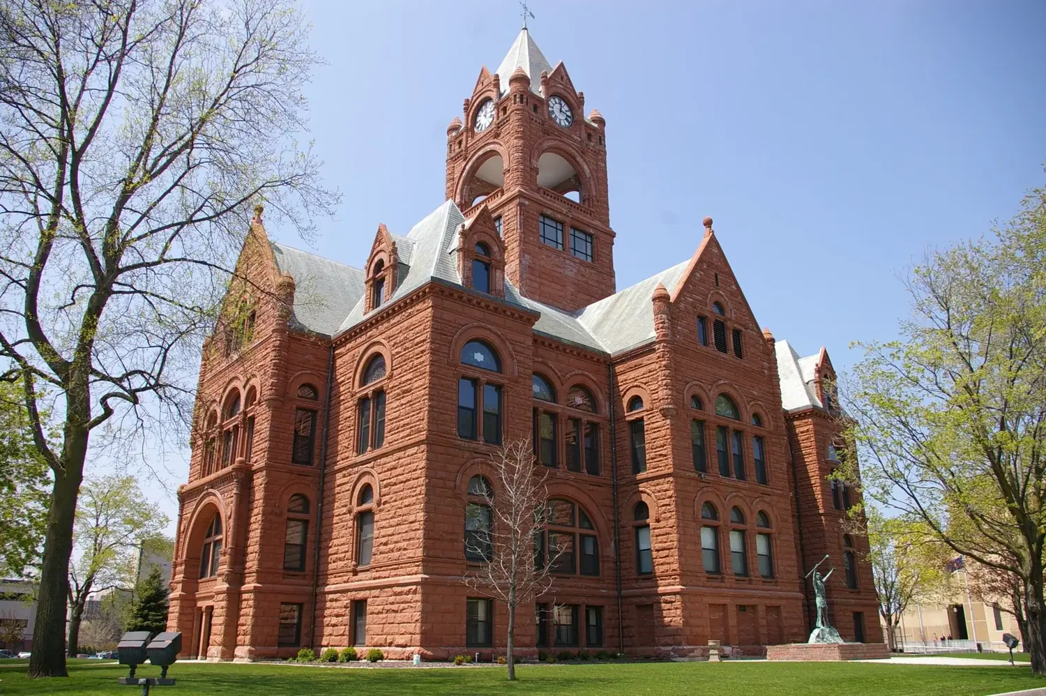 La Porte County Courthouse — designed by the same architect as The Old Ruth, downtown La Porte, Indiana
